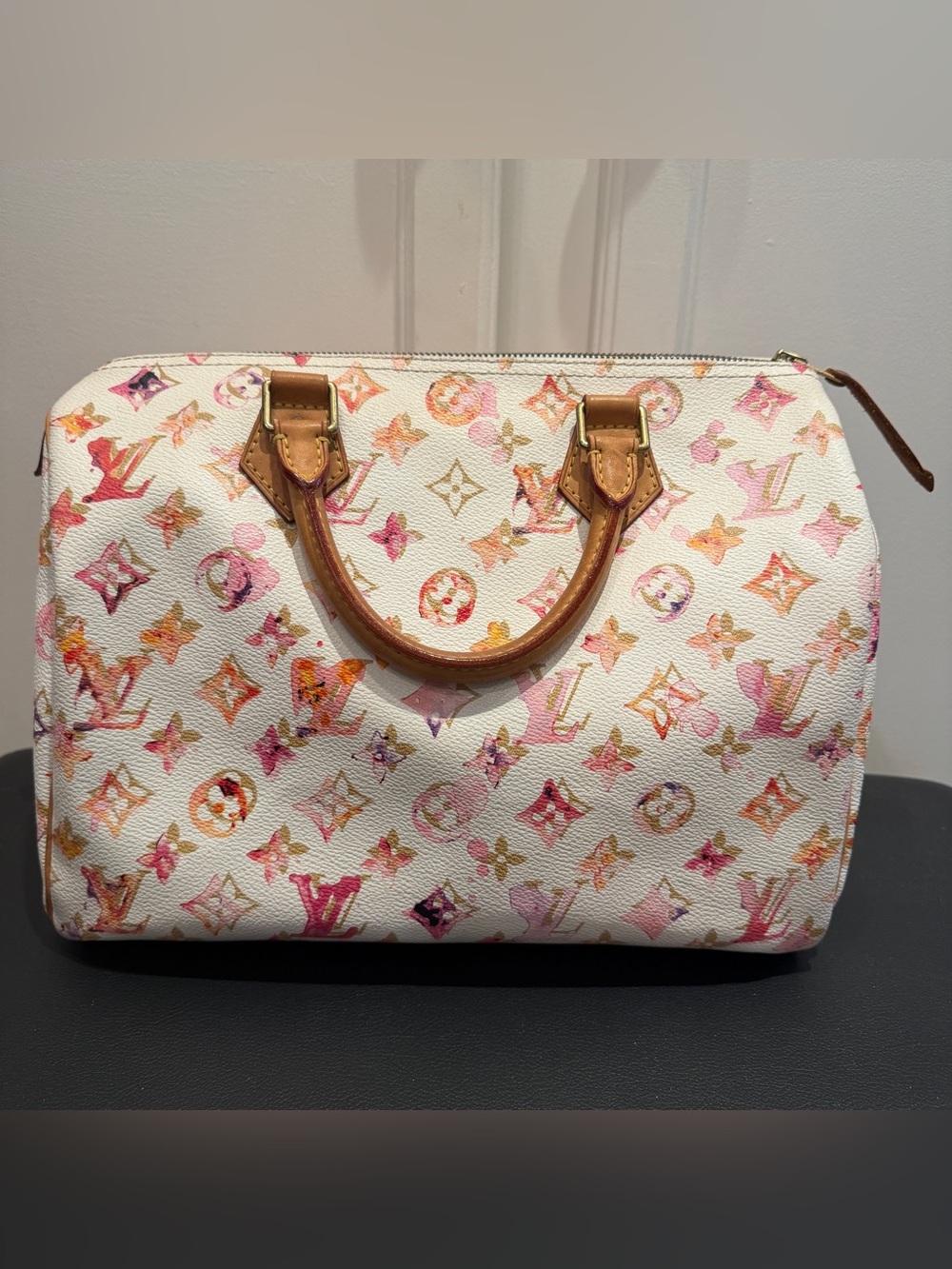 Louis Vuitton Limited Edition Monogram Watercolor Aquarelle Speedy 30 Bag COA - Picture 3 of 16